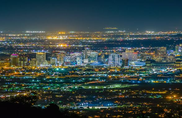 Phoenix at night