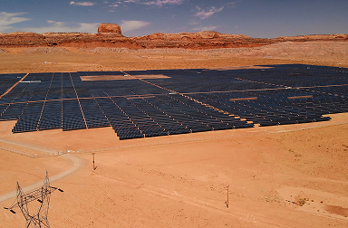 Desert solar field