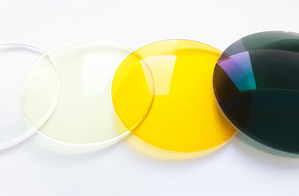 Multicolored medical lens filters.
